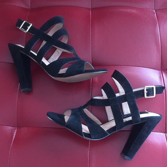 Steve Madden black suede platform sandals size 8 - Picture 3 of 8